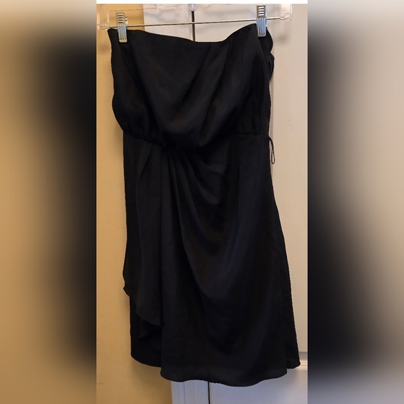 Express Black Ruched Strapless Sheath Dress - Picture 4 of 4